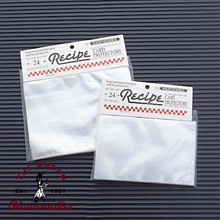 recipe card sleeves 3x5 plastic sleeves for 3x5 recipe cards RECIPE CARD PROTECTORS 3X5 24PK Vermont Kitchen Supply-parroquiadesanalbertomagno.com