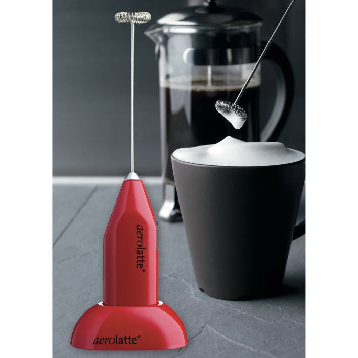 Milk Frother with Stand-Red