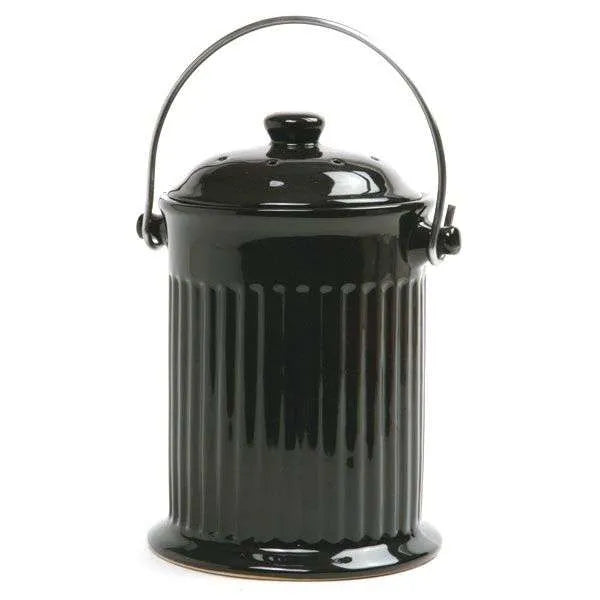 Black Ceramic Compost Keeper