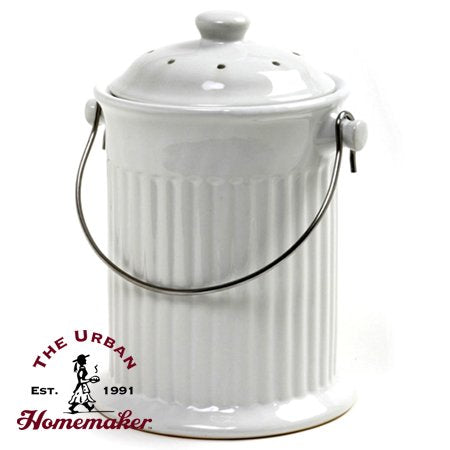 White Ceramic Compost Keeper