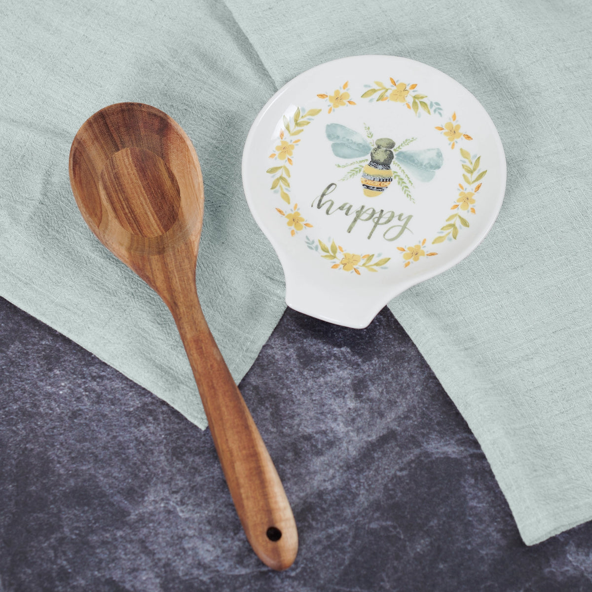Bee Happy Spoon Rest