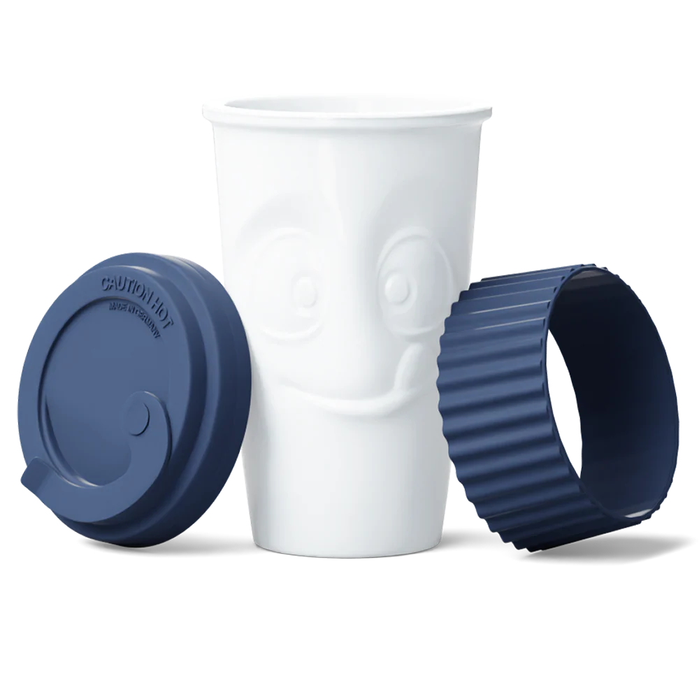 Porcelain ToGo Cup Tasty Navy Blue