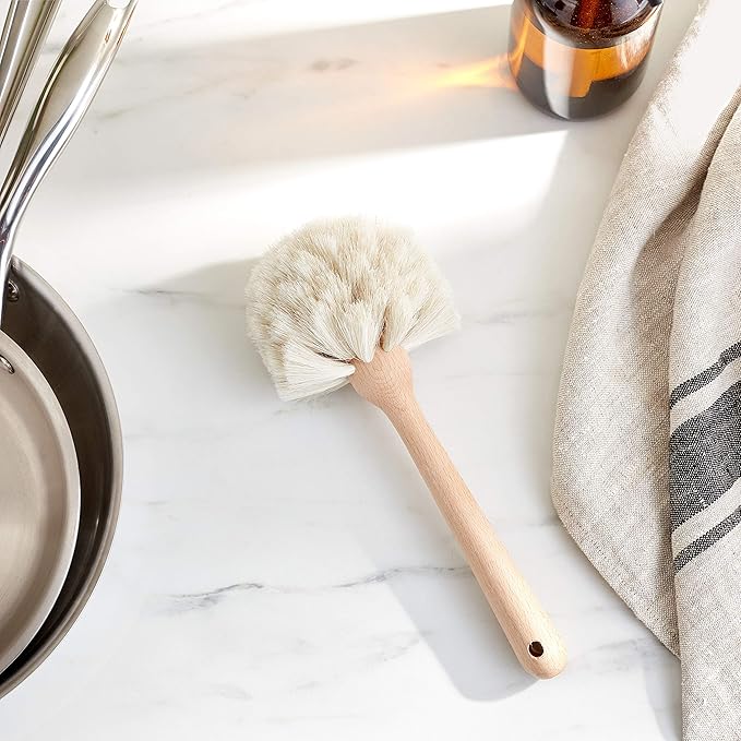 Natural Horsehair Dish Brush