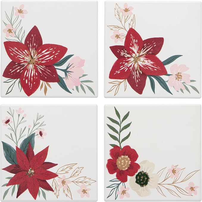 Ceramic Coasters Soak Up Amaryllis