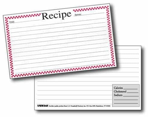 Recipe Cards and Protective Covers - Red Cafe Check