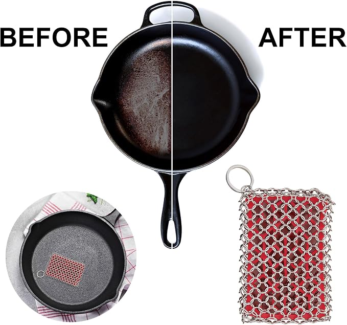Chainmail Cast Iron Scrubber