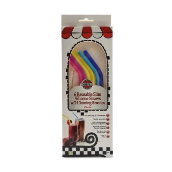 Reusable Slim Silicone Straws