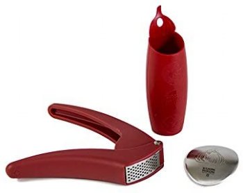 Kuhn Rikon Ultimate Garlic Set, Red
