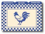 Recipe Card Dividers - Blue Country Rooster Design
